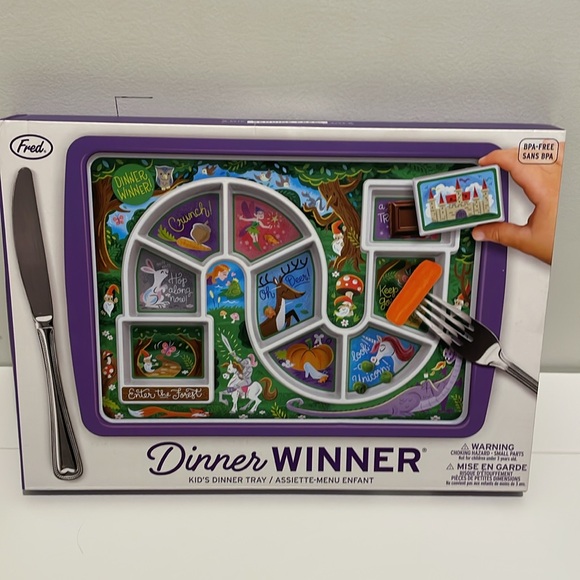Genuine Fred DINNER WINNER Kids' Dinner Tray  Enchanted Forest Hero NEW IN BOX - Picture 1 of 4